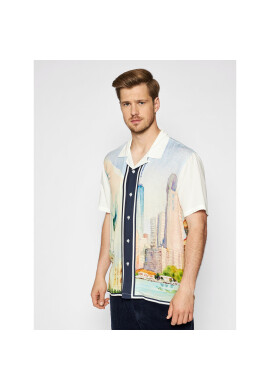 HUF Риза Prestige BU00095 Бял Regular Fit - Pepit.bg