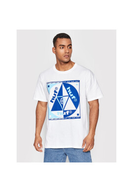 HUF Тишърт Blue Code TS01639 Бял Regular Fit - Pepit.bg