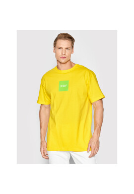 HUF Тишърт Essentials Box Logo TS01666 Жълт Regular Fit - Pepit.bg