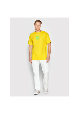 HUF Тишърт Essentials Box Logo TS01666 Жълт Regular Fit - Pepit.bg