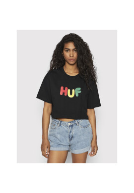 HUF Тишърт Gummed WTS0049 Черен Relaxed Fit - Pepit.bg