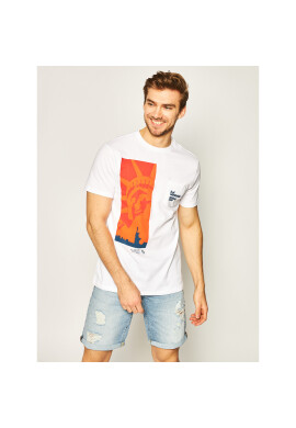 HUF Тишърт Liberty Pocket TS00997 Бял Regular Fit - Pepit.bg