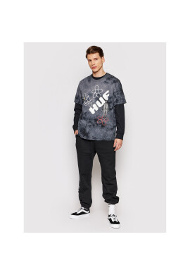 HUF Тишърт Outerboy TS01496 Черен Regular Fit - Pepit.bg
