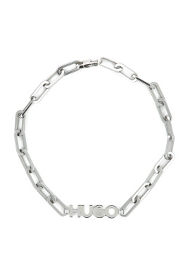 Hugo Колие E-logobold-Necklace 50472500 Сребрист - Pepit.bg