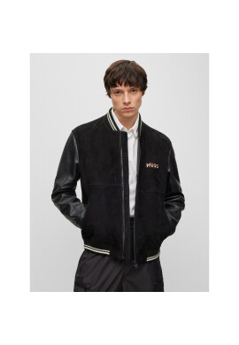 Hugo Кожено яке Laars 50493382 Черен Regular Fit - Pepit.bg