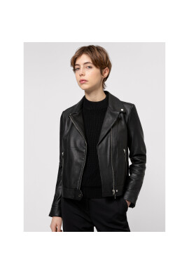 Hugo Кожено яке Lelari 50443309 Черен Regular Fit - Pepit.bg