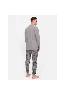 Hugo Пижама Monogram Long Set 50501680 Сив Regular Fit - Pepit.bg