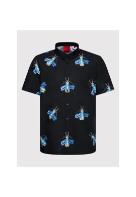 Hugo Риза Ebor 50472476 Черен Relaxed Fit - Pepit.bg