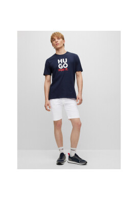 Hugo Шорти от плат 50471182 Бял Slim Fit - Pepit.bg