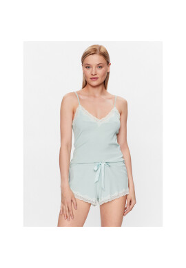 Hunkemöller Тениска на пижама 202318 Зелен Basic Fit - Pepit.bg