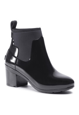 Hunter Гумени ботуши Refined Mid Heel Gloss WFP1012NRG Черен - Pepit.bg