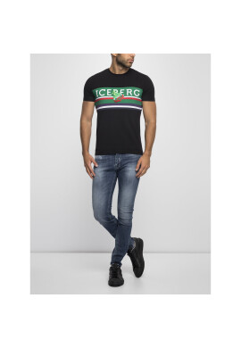 Iceberg Тишърт 19II1P0F0196309 Черен Regular Fit - Pepit.bg