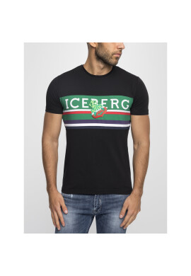 Iceberg Тишърт 19II1P0F0196309 Черен Regular Fit - Pepit.bg
