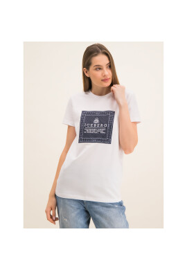 Iceberg Тишърт 19II2P0F0916301 Бял Regular Fit - Pepit.bg