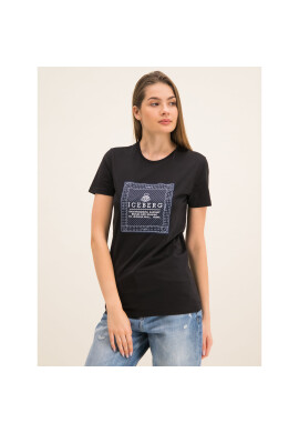 Iceberg Тишърт 19II2P0F0916301 Черен Regular Fit - Pepit.bg