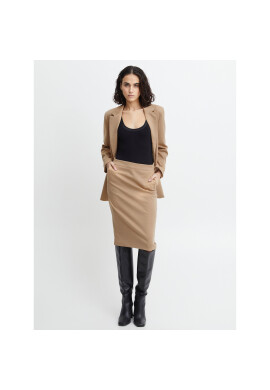 ICHI Пола тип молив 20118160 Бежов Slim Fit - Pepit.bg