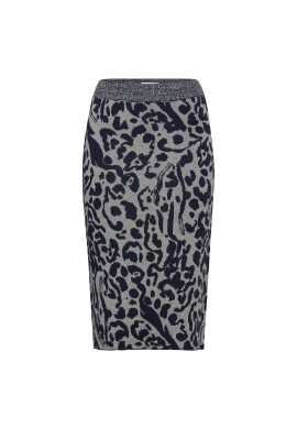 ICHI Пола тип молив 20119723 Сив Slim Fit - Pepit.bg
