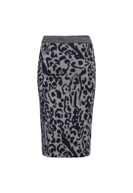 ICHI Пола тип молив 20119723 Сив Slim Fit - Pepit.bg