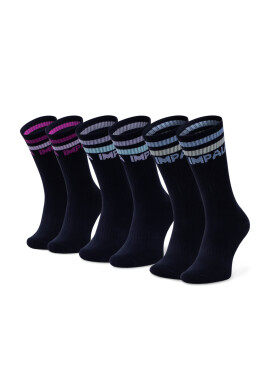 Impala Комплект 3 чифта дълги чорапи дамски Stripe Sock 3 Pack IM787000 Черен - Pepit.bg