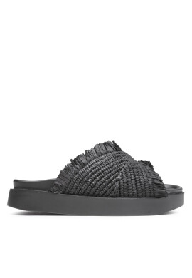 Inuikii Чехли Raffia Moon 70106-195 Черен - Pepit.bg