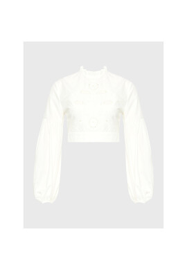 IXIAH Блуза X221-50283 Бял Regular Fit - Pepit.bg