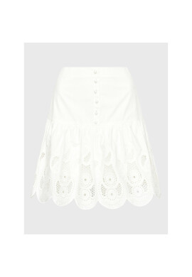 IXIAH Мини пола X221-60168 Бял Regular Fit - Pepit.bg