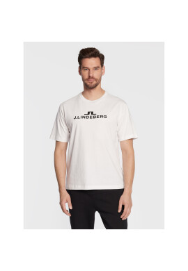 J.Lindeberg Тишърт Alpha AMJT06699 Бял Regular Fit - Pepit.bg