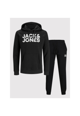 Jack&Jones Анцуг Corp Logo 12220976 Черен Regular Fit - Pepit.bg