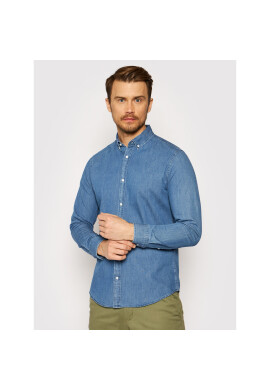 Jack&Jones дънкова риза Plain Denim 12164676 Син Slim Fit - Pepit.bg