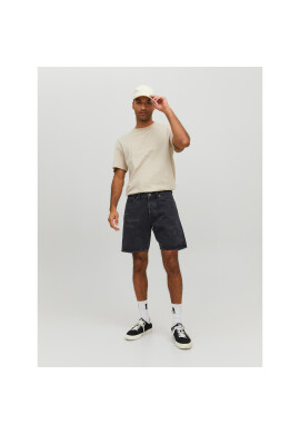 Jack&Jones Дънкови шорти Chris 12231118 Черен Relaxed Fit - Pepit.bg