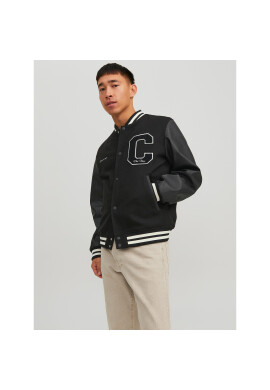 Jack&Jones Яке бомбър College 12230582 Черен Regular Fit - Pepit.bg