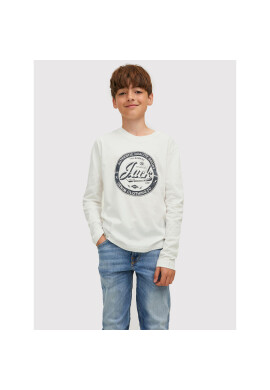 Jack&Jones Junior Блуза Jeans 12212313 Бял Regular Fit - Pepit.bg