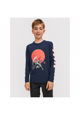 Jack&Jones Junior Блуза MARVEL 12217803 Тъмносин Regular Fit - Pepit.bg