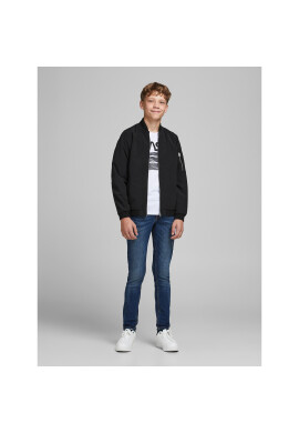 Jack&Jones Junior Яке бомбър Rush 12182385 Черен Regular Fit - Pepit.bg