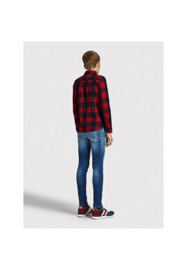Jack&Jones Junior Риза Gingham 12183050 Червен Regular Fit - Pepit.bg