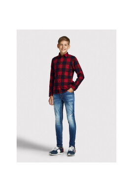 Jack&Jones Junior Риза Gingham 12183050 Червен Regular Fit - Pepit.bg