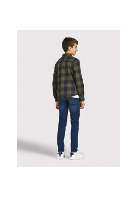 Jack&Jones Junior Риза Gingham 12183050 Зелен Regular Fit - Pepit.bg