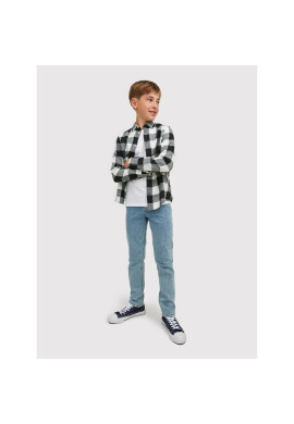 Jack&Jones Junior Риза Gringham 12183050 Сив Regular Fit - Pepit.bg