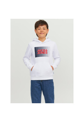 Jack&Jones Junior Суитшърт 12237459 Бял Regular Fit - Pepit.bg