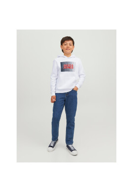 Jack&Jones Junior Суитшърт 12237459 Бял Regular Fit - Pepit.bg