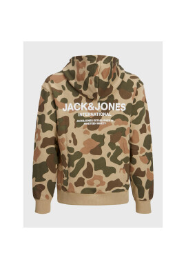Jack&Jones Junior Суитшърт Camo 12216932 Каки Regular Fit - Pepit.bg