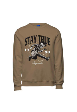 Jack&Jones Junior Суитшърт Headon 12220197 Кафяв Regular Fit - Pepit.bg