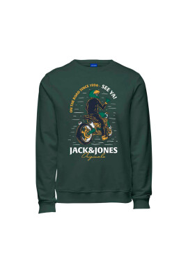 Jack&Jones Junior Суитшърт Headon 12220197 Зелен Regular Fit - Pepit.bg