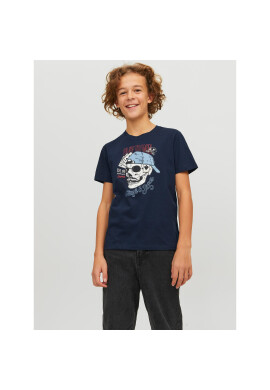 Jack&Jones Junior Тишърт 12230630 Тъмносин Regular Fit - Pepit.bg
