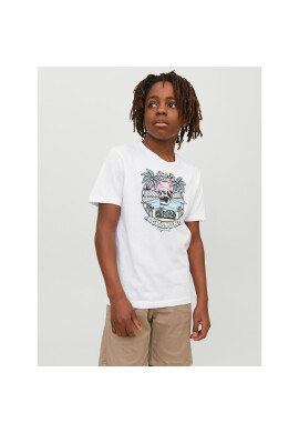 Jack&Jones Junior Тишърт 12235519 Бял Standard Fit - Pepit.bg