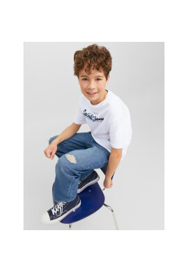 Jack&Jones Junior Тишърт 12237106 Бял Loose Fit - Pepit.bg