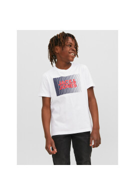 Jack&Jones Junior Тишърт 12237411 Бял Regular Fit - Pepit.bg