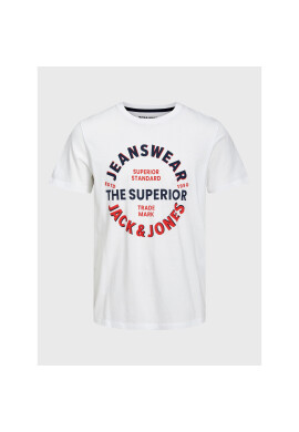 Jack&Jones Junior Тишърт Andy 12224087 Бял Regular Fit - Pepit.bg