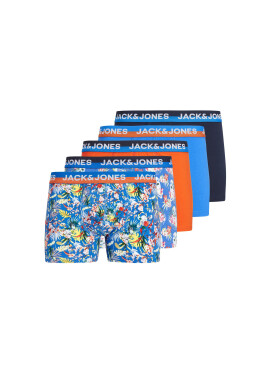 Jack&Jones Комплект 5 чифта боксери 12233497 Син - Pepit.bg