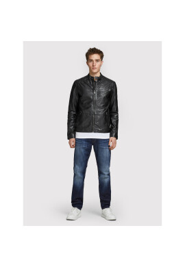 Jack&Jones Кожено яке Joel 12191012 Черен Regular Fit - Pepit.bg